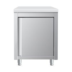 Placard central inox - portes battantes - 600 × 600 × 850 mm