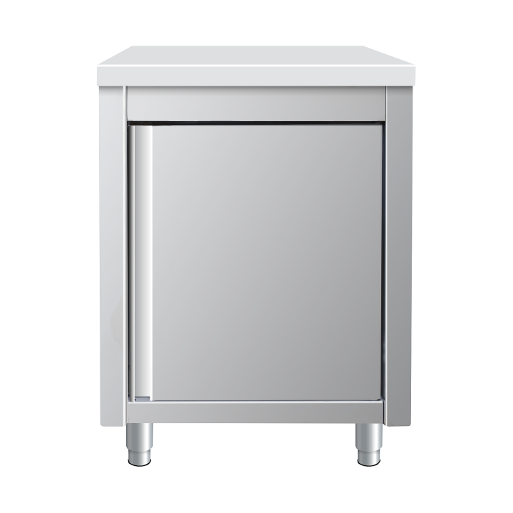 Placard central inox - portes battantes - 600 × 600 × 850 mm