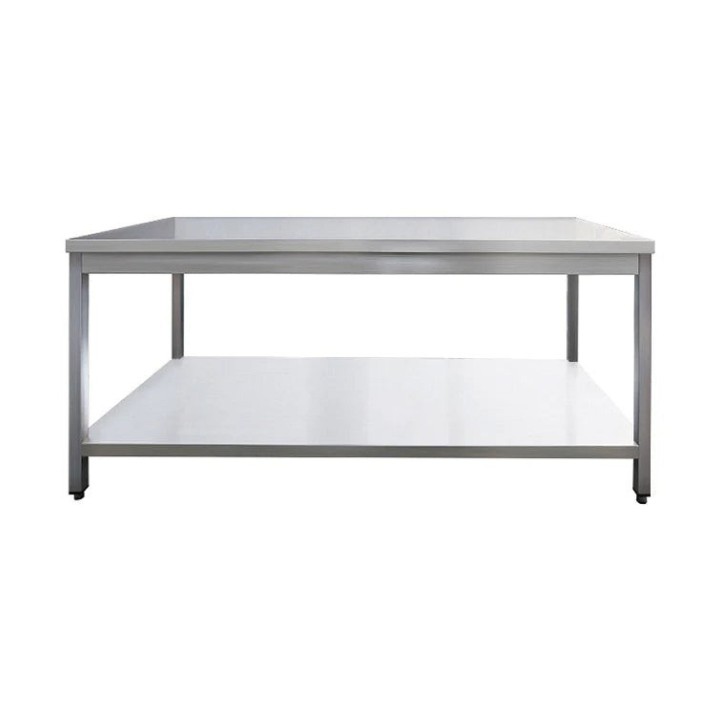 Table de travail centrale inox - 700 × 600 × 850 mm
