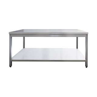 Table de travail centrale inox - 700 × 700 × 850 mm