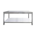 Table de travail centrale inox - 700 × 700 × 850 mm