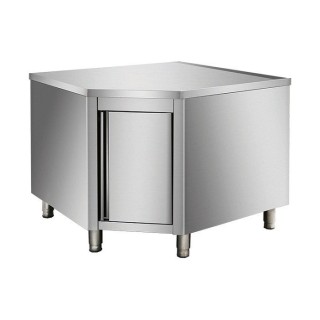 Placard central inox - portes battantes - 1000 × 1000 × 850 mm