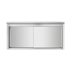 Placard mural inox - portes coulissantes - 1800 × 400 × 650 mm