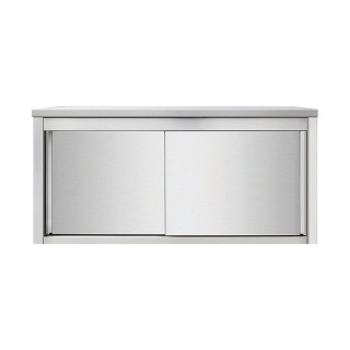 Placard mural inox - portes coulissantes - 2000 × 400 × 650 mm