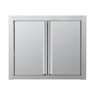 Placard mural inox - portes battantes - 800 × 400 × 650 mm
