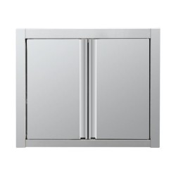 Placard mural inox - portes battantes - 800 × 400 × 650 mm
