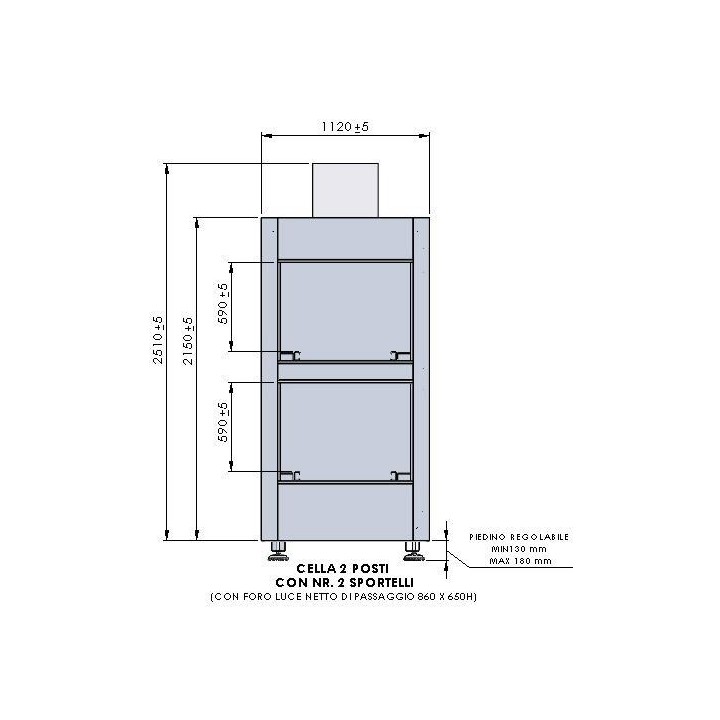 CELLULE MORTUAIRE REFRIGEREE (2 CORPS) HMFHD2TN MEDDOM
