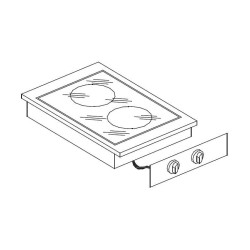 CUISINIÈRE EN CÉRAMIQUE 2 ZONES