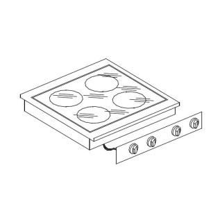 CUISINIÈRE EN CÉRAMIQUE 4 ZONES