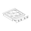 CUISINIÈRE EN CÉRAMIQUE 4 ZONES