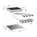 CUISINIÈRE EN CÉRAMIQUE 4 ZONES