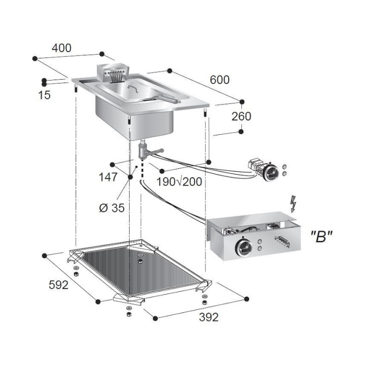FRITEUSE ÉL. 1X10 L