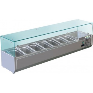 SALADETTE REFRIGEREE 5 x GN 1/3 + 1 x GN 1/2, AVEC VITRE, L 1500 MM FV15C13 FORCOLD