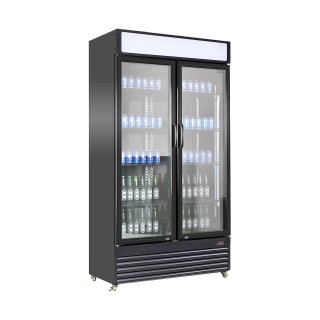 RÉFRIGÉRATEUR 2 PORTES EN VERRE BEZ-780 GD NOIR