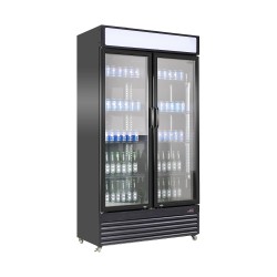 RÉFRIGÉRATEUR 2 PORTES EN VERRE BEZ-780 GD NOIR