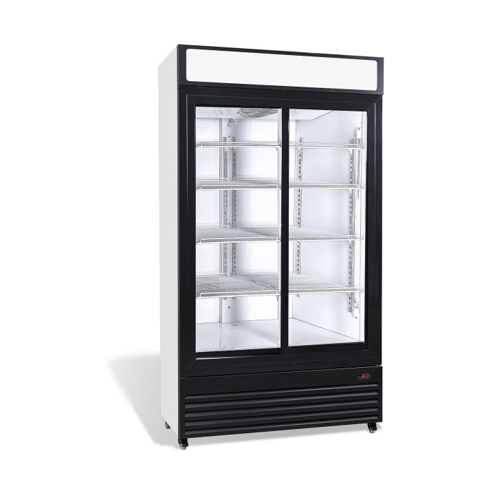RÉFRIGÉRATEUR AVEC PORTES COULISSANTES EN VERRES BEZ-750 SL
