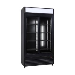 RÉFRIGÉRATEUR AVEC PORTES COULISSANTES EN VERRES BEZ-780 SL NOIR