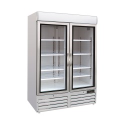 CONGÉLATEUR 2 PORTES EN VERRE