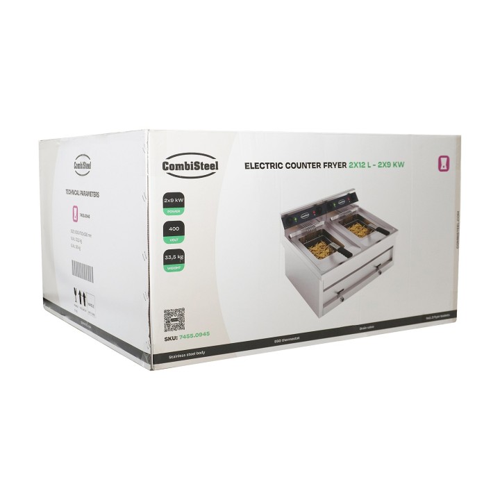 FRITEUSE POSABLE ÉLECTRIQUE 2X12L 2X9KW