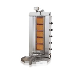 GYROS GRILL DE GAZ MOTEUR AU-DESSUS 5 ZONES DE CHAUFFAGE