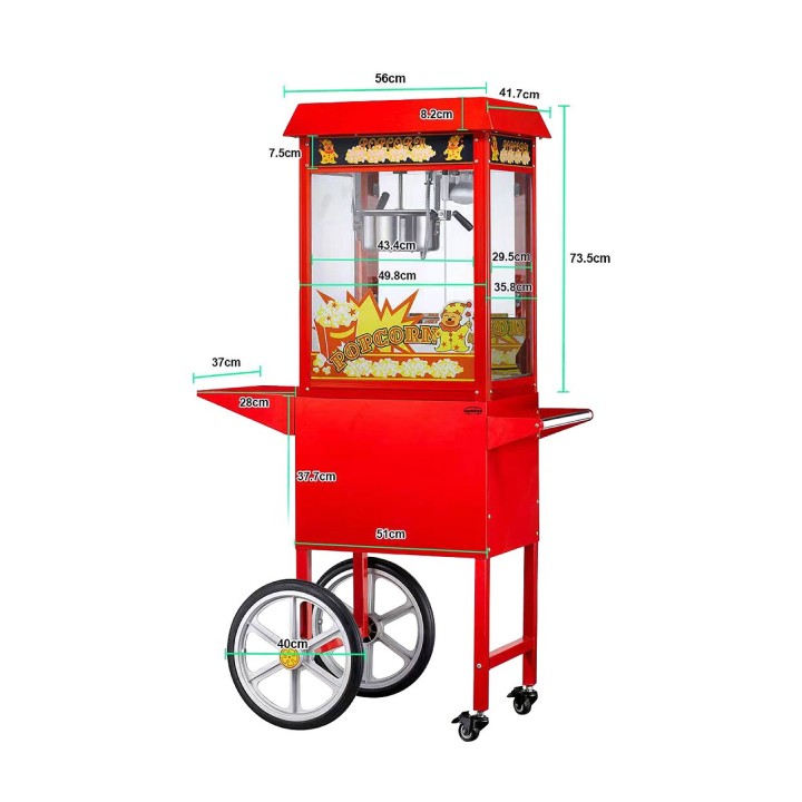 APPAREIL POPCORN INCLUS ROULETTES