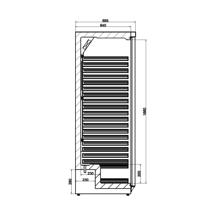 RÉFRIGÉRATEUR EN ACIER INOX 1 PORTE