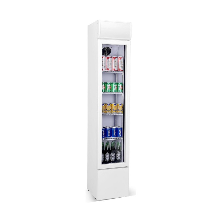 RÉFRIGÉRATEUR PORTE EN VERRE ÉTROIT