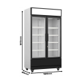 RÉFRIGÉRATEUR 2 PORTES EN VERRE FCU-750
