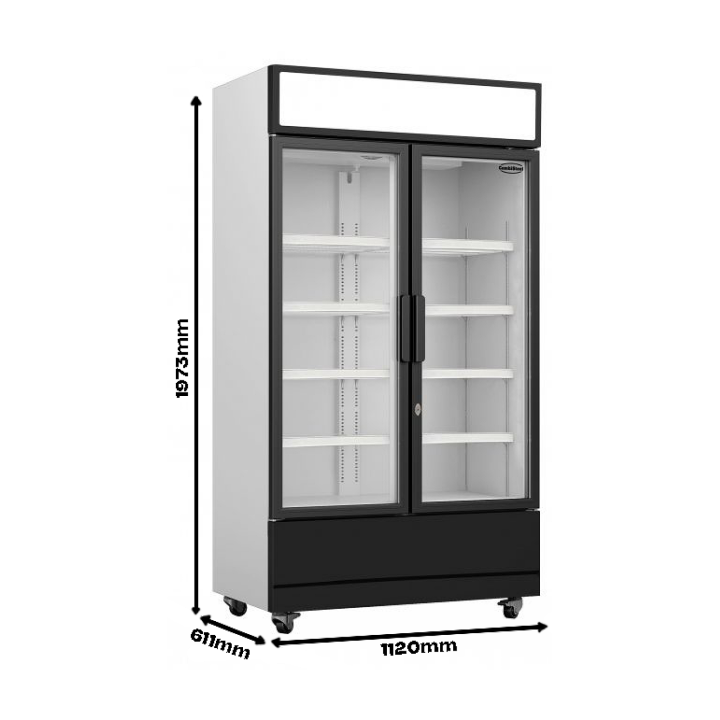 RÉFRIGÉRATEUR 2 PORTES EN VERRE FCU-750