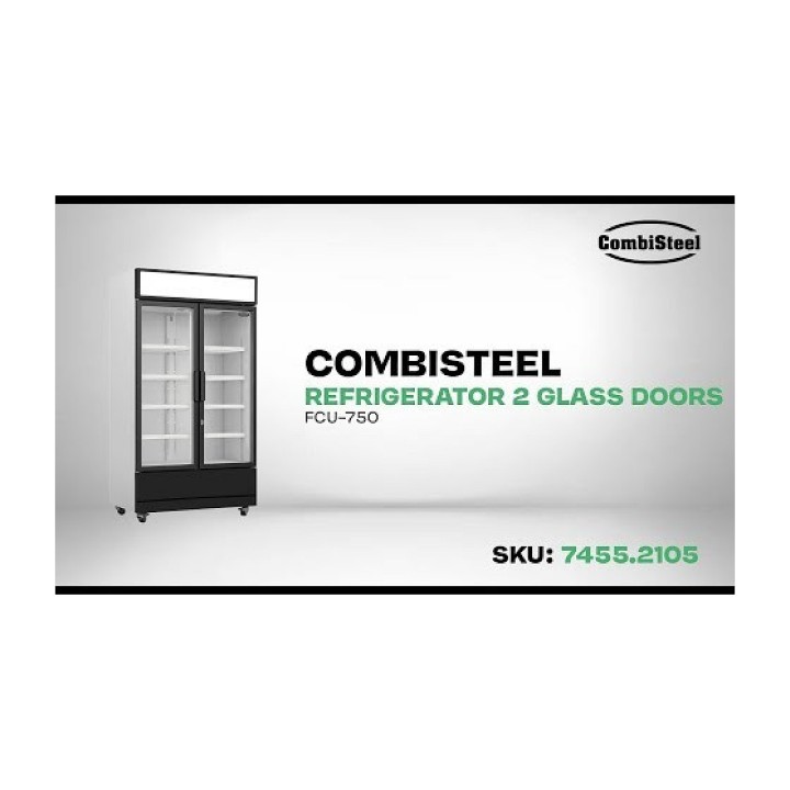 RÉFRIGÉRATEUR 2 PORTES EN VERRE FCU-750