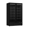 RÉFRIGÉRATEUR 2 PORTES EN VERRE NOIR JDE-1000R BL