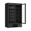 RÉFRIGÉRATEUR 2 PORTES EN VERRE NOIR JDE-1000R BL