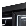 RÉFRIGÉRATEUR 3 PORTES EN VERRE NOIR JDE-1530R BL