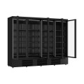 RÉFRIGÉRATEUR 4 PORTES EN VERRE NOIR JDE-2025R BL  *TRANSPORT SUR DEMANDE*