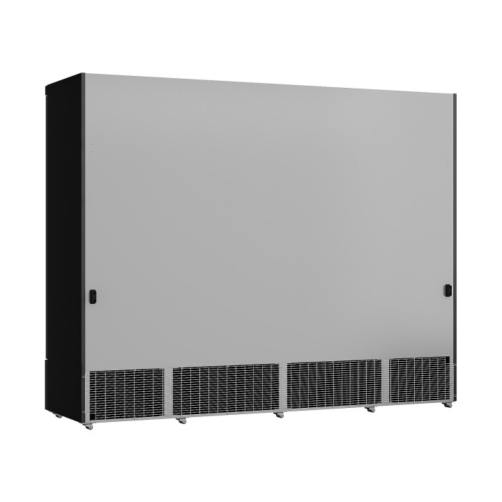 RÉFRIGÉRATEUR 4 PORTES EN VERRE NOIR JDE-2025R BL  *TRANSPORT SUR DEMANDE*