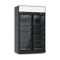RÉFRIGÉRATEUR 2 PORTES EN VERRE NOIR INS-1000R BL