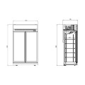 RÉFRIGÉRATEUR 2 PORTES EN VERRE NOIR INS-1000R BL