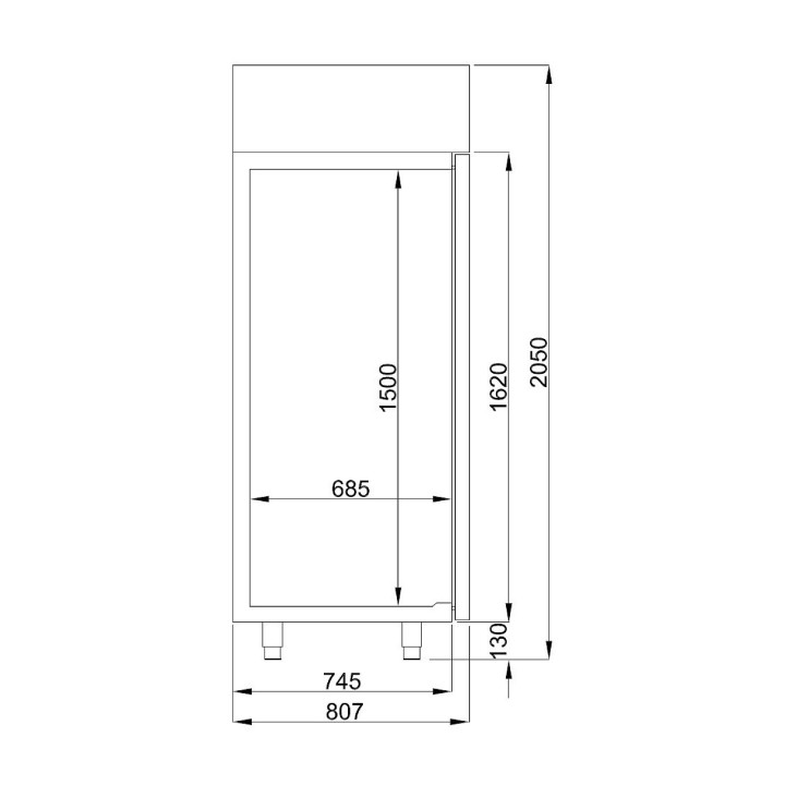 CONGÉLATEUR EN ACIER INOX MONO BLOCK 1400 LTR ENERGY LINE