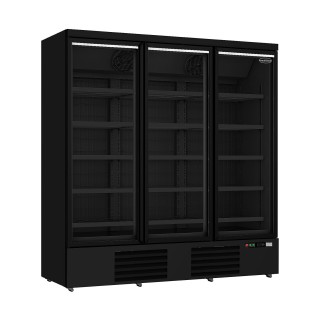 CONGÉLATEUR 3 PORTES EN VERRE NOIR JDE-1530F BL