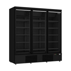 CONGÉLATEUR 3 PORTES EN VERRE NOIR JDE-1530F BL