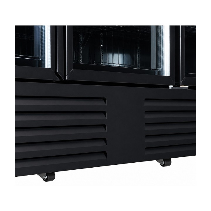 CONGÉLATEUR 3 PORTES EN VERRE NOIR JDE-1530F BL