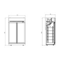 CONGÉLATEUR 2 PORTES EN VERRE NOIR INS-1000F BL