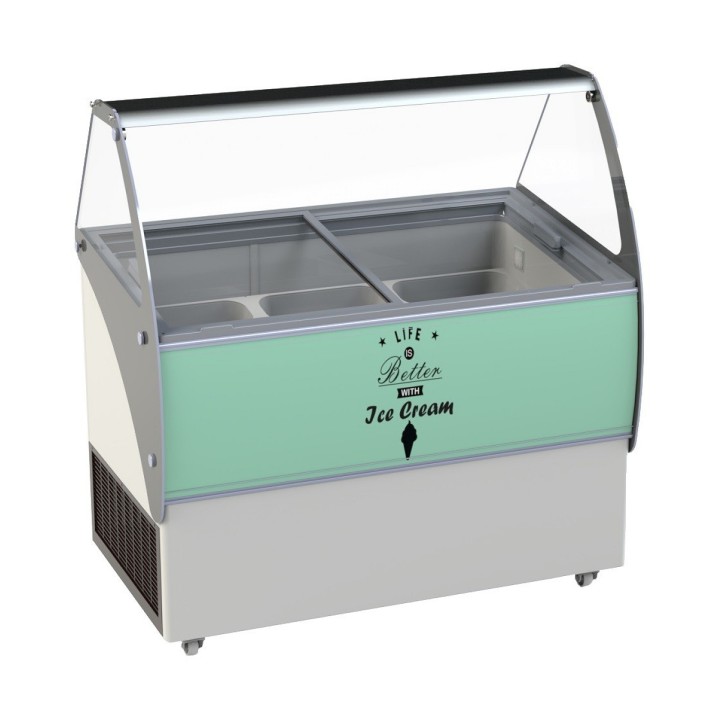 VITRINE À CREME GLACÉE CURACAO 10X5 LTR
