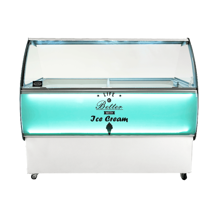 VITRINE À CREME GLACÉE CURACAO 10X5 LTR