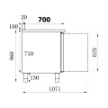 TABLE RÉFRIGÉRÉE BORD RELEVÉ 3 PORTES