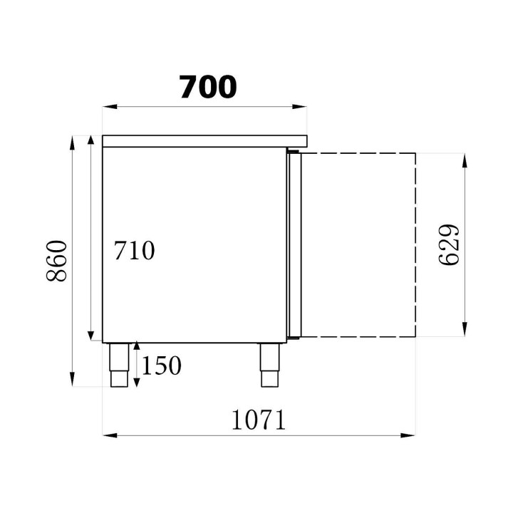 700 TABLE RÉFRIGÉRÉE 3 PORTES