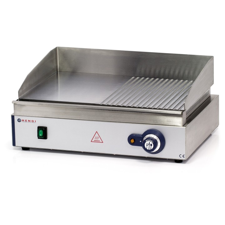 1/2 VLAKKE - 1/2 GERIBDE ELECTRISCHE PLANCHA, L 550 MM EPLE-550LR HENDI