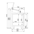 SALADETTE 3 PORTES 10x 1/3GN RÉCIPIENT