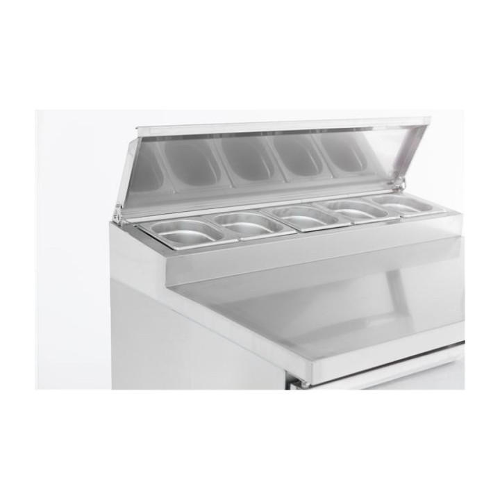 SALADETTE RÉFRIGÉRÉE 2 PORTES 5x1/6GN RÉCIPIENT