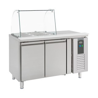 TABLE RÉFRIGÉRÉE AVEC VERRE 2 PORTES